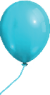 Ballon hellblau neu